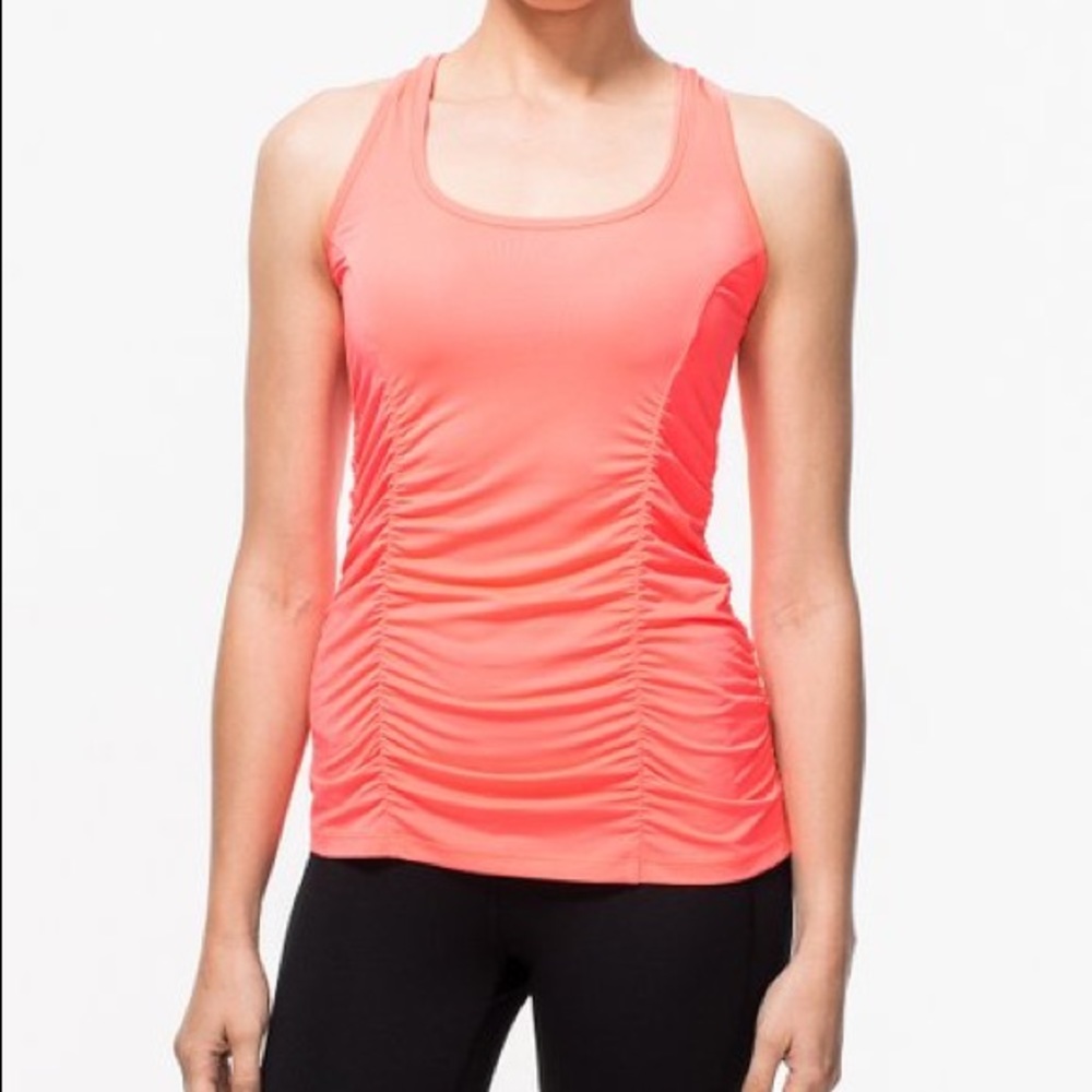 BLUE lukka ruched racerback workout top - Picture 6 of 7